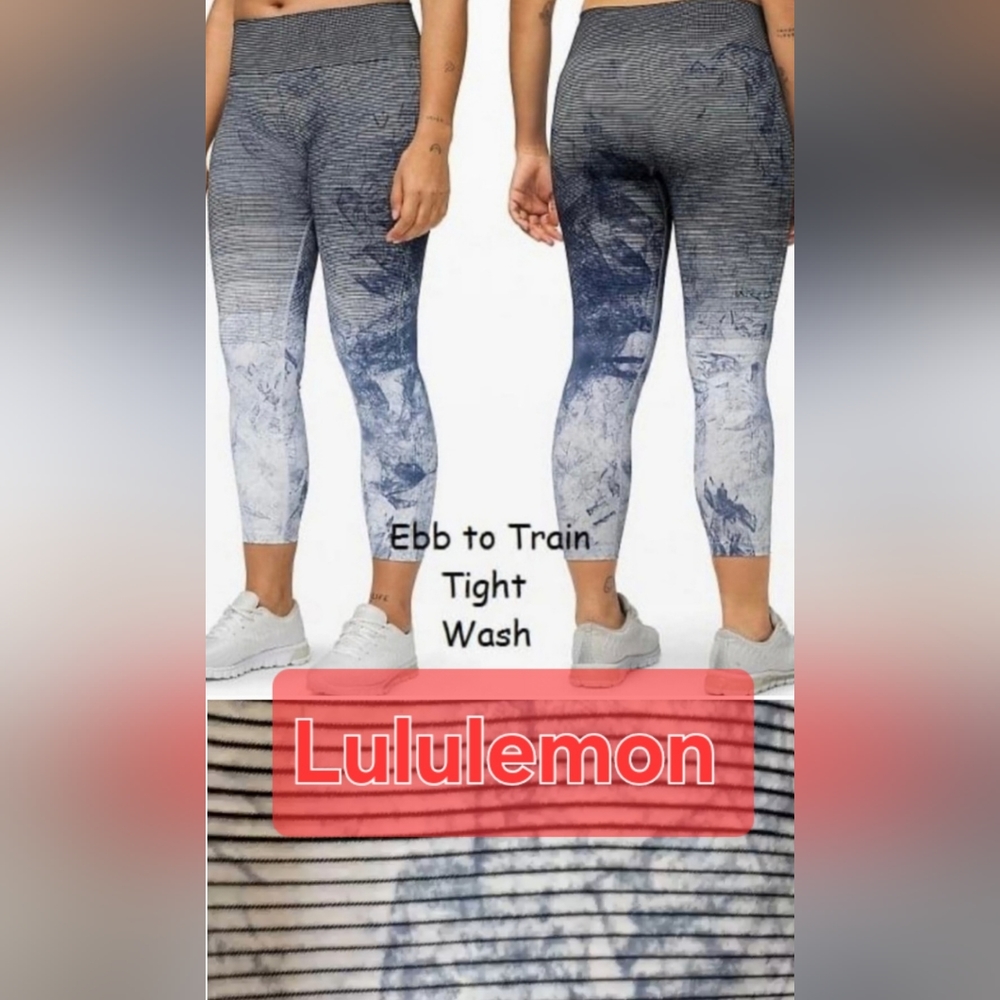 Lululemon blue/white ebb to train  sz 2